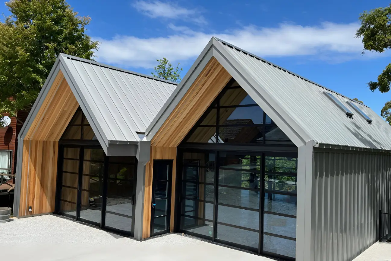 New long-run steel roof installation