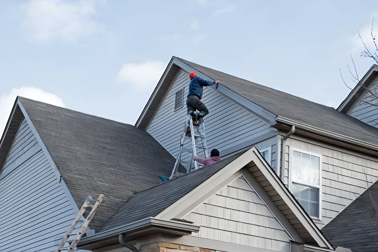 Roof repair work on an Auckland property
